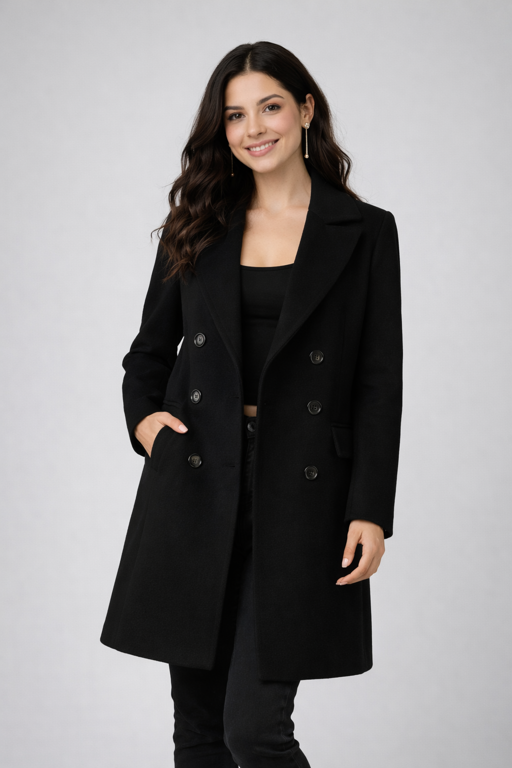 Sacou Damă Lână Rever Notched Formal Casual