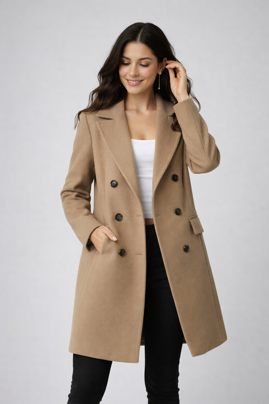 Sacou Damă Lână Rever Notched Formal Casual