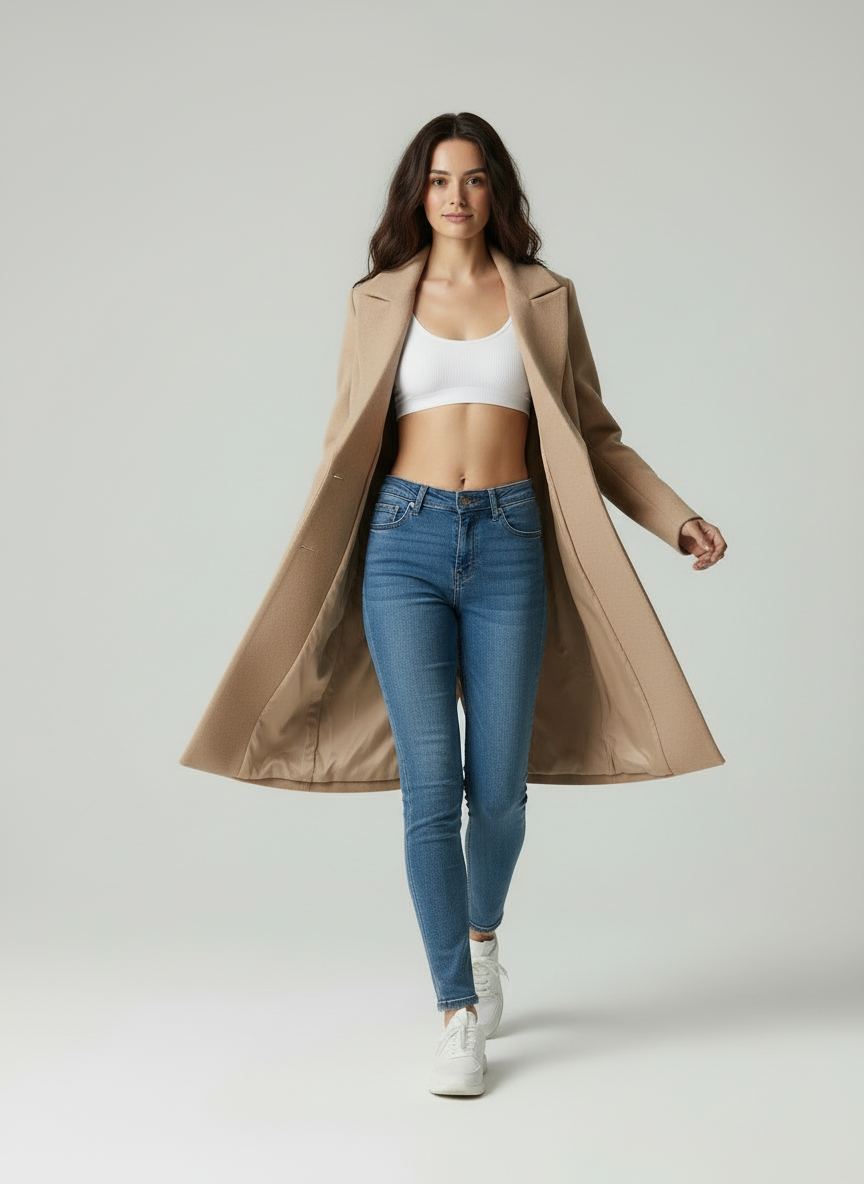Sacou Damă Lână Rever Notched Formal Casual
