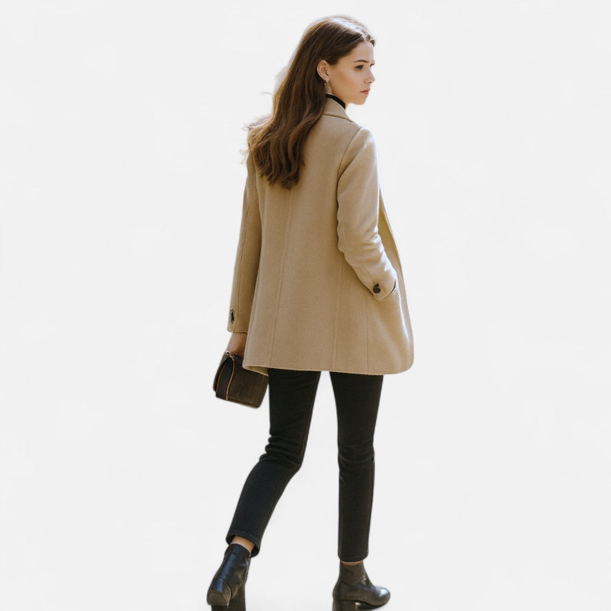 Women’s Blazer Coat – Classic Tailored – Buttoned – Structured Fit 4