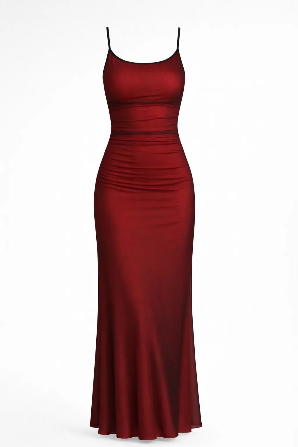 Vestido Maxi Bodycon Mulher Alças Finas Elegante Formal
