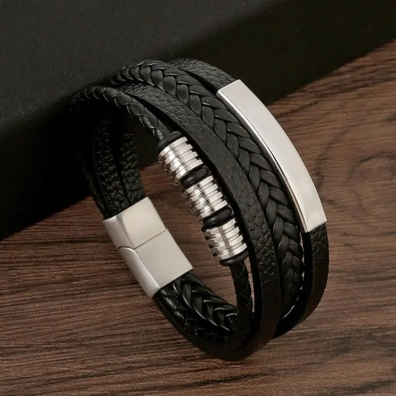 Bracelet en cuir pour homme pour occasions décontractées et formelles