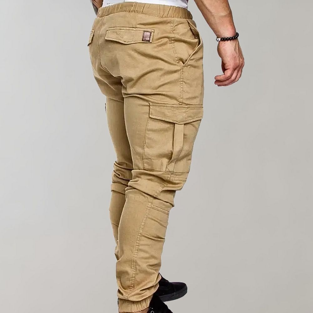 Pantalón Cargo para Hombre Casual Cómodo con Cintura Elástica