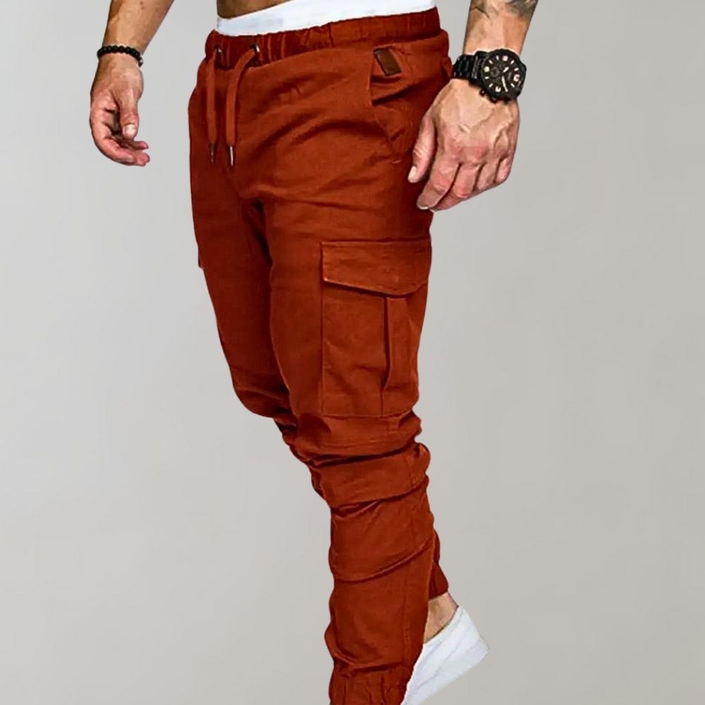 Pantalón Cargo para Hombre Casual Cómodo con Cintura Elástica