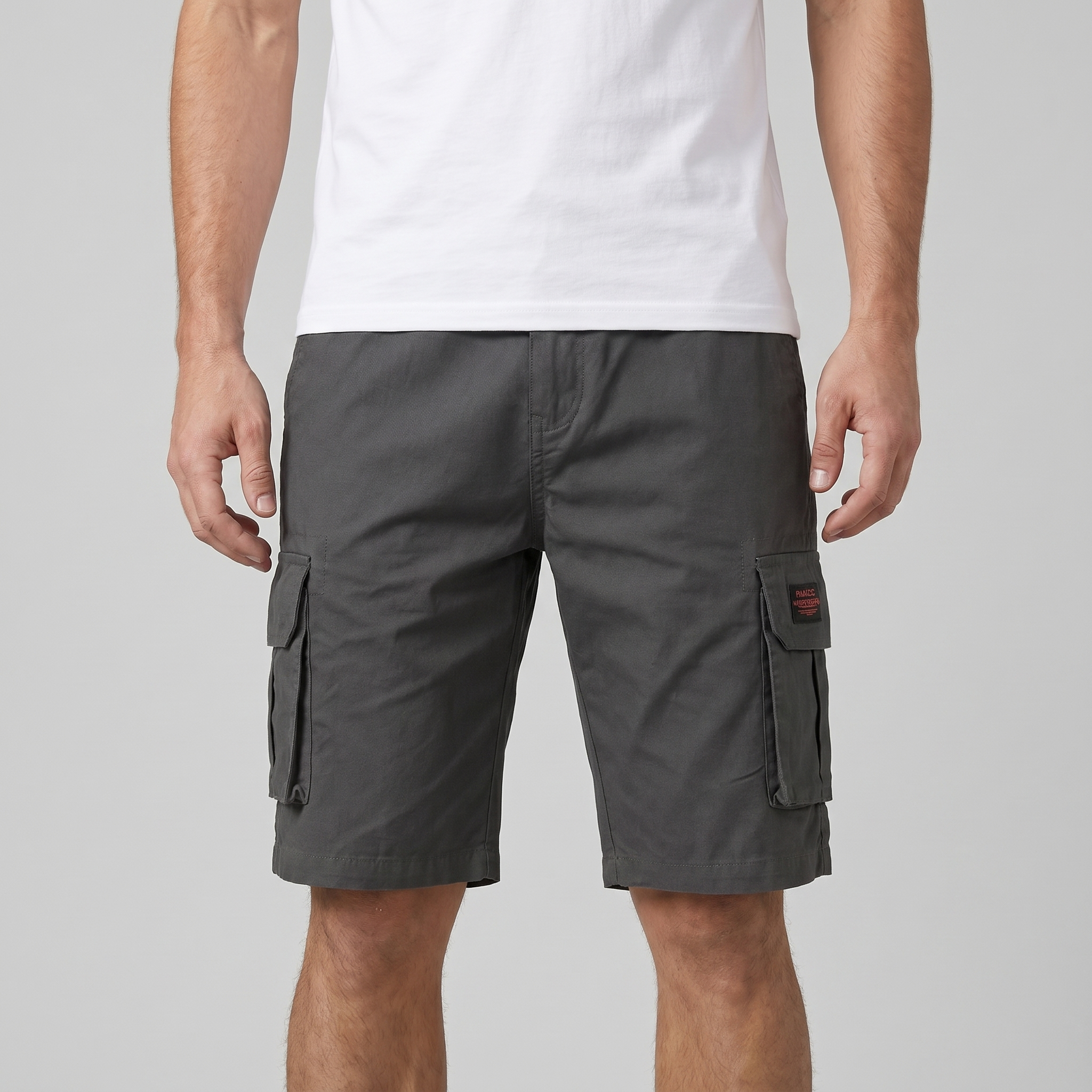 Pantalones cortos cargo para hombre, ajuste relajado, múltiples bolsillos, casual