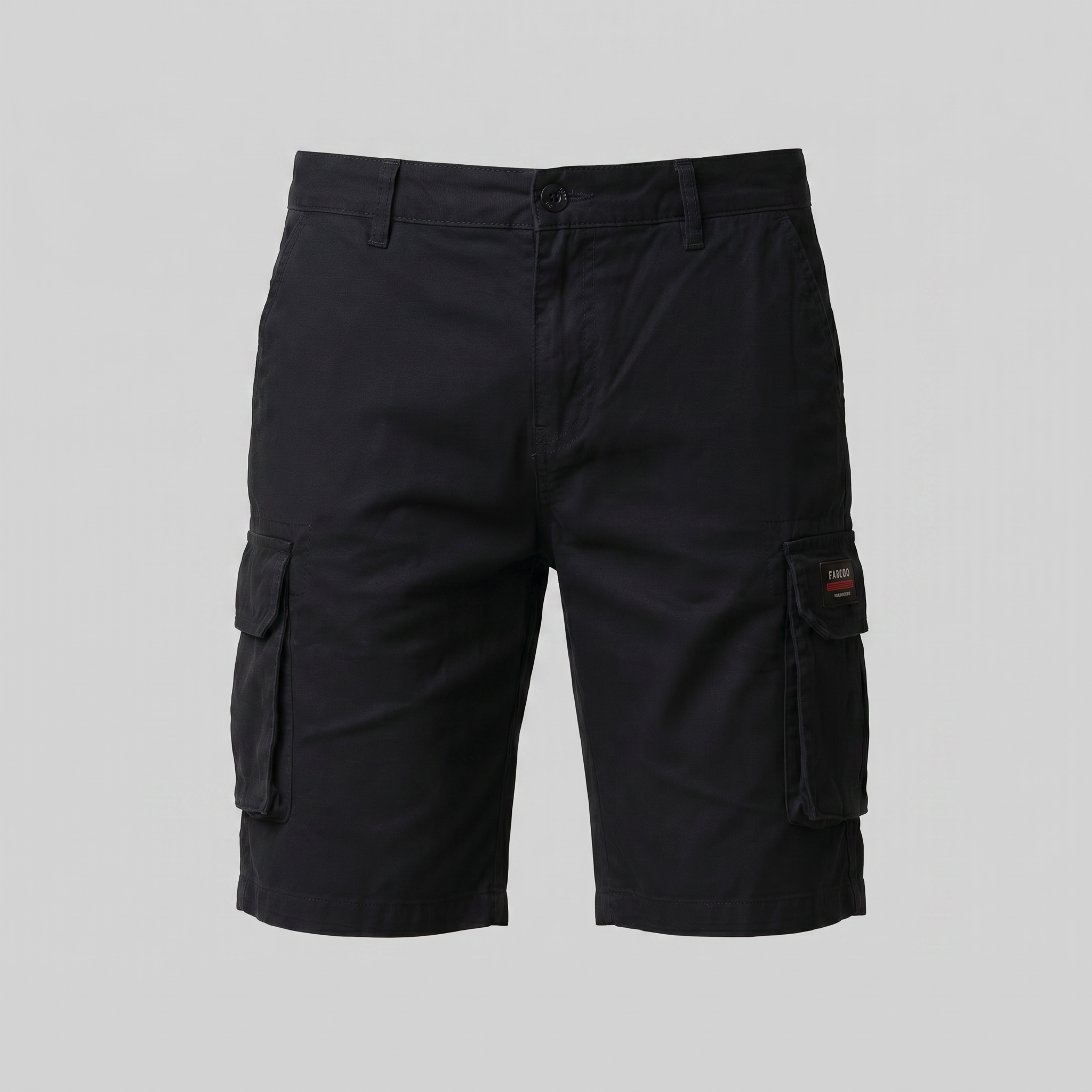 Pantalones cortos cargo para hombre, ajuste relajado, múltiples bolsillos, casual