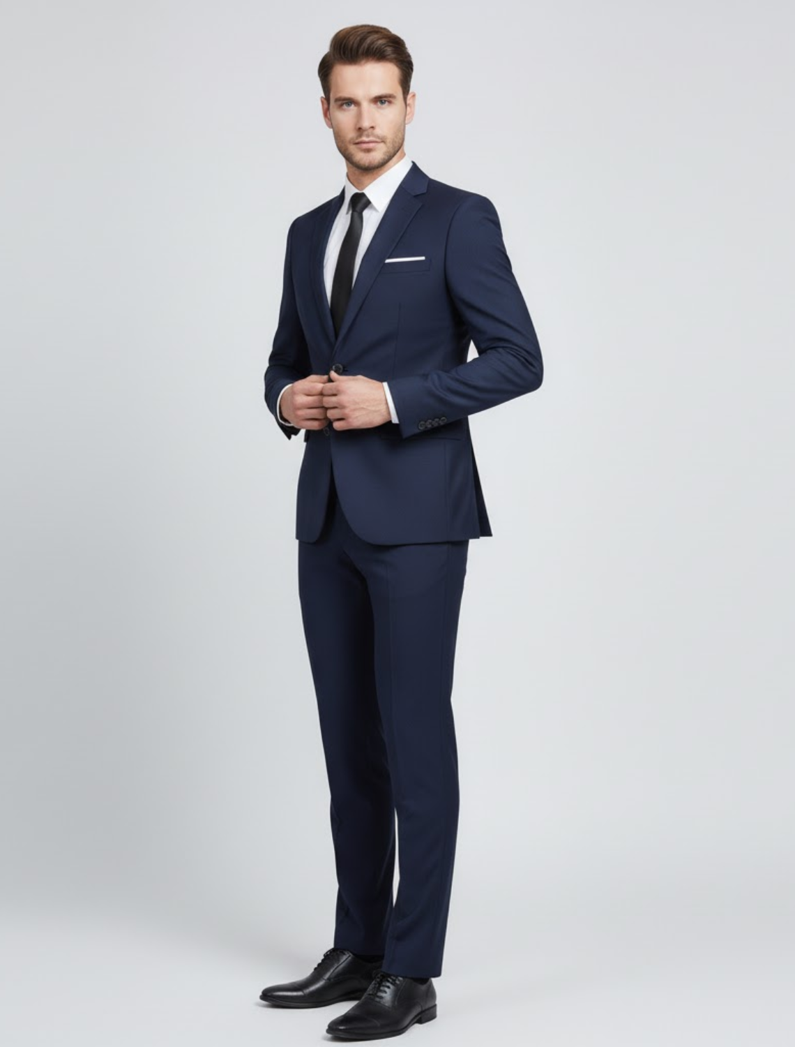 Pak Heren Slim Fit Ronde Hals Formeel Winter