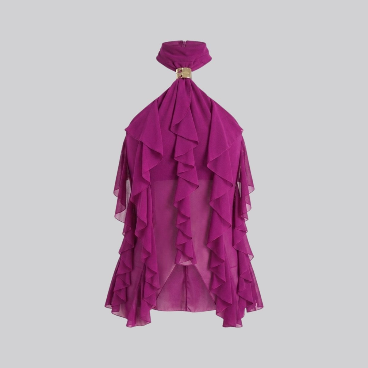 Chiffon Halter Top Dame Flæse Formelt