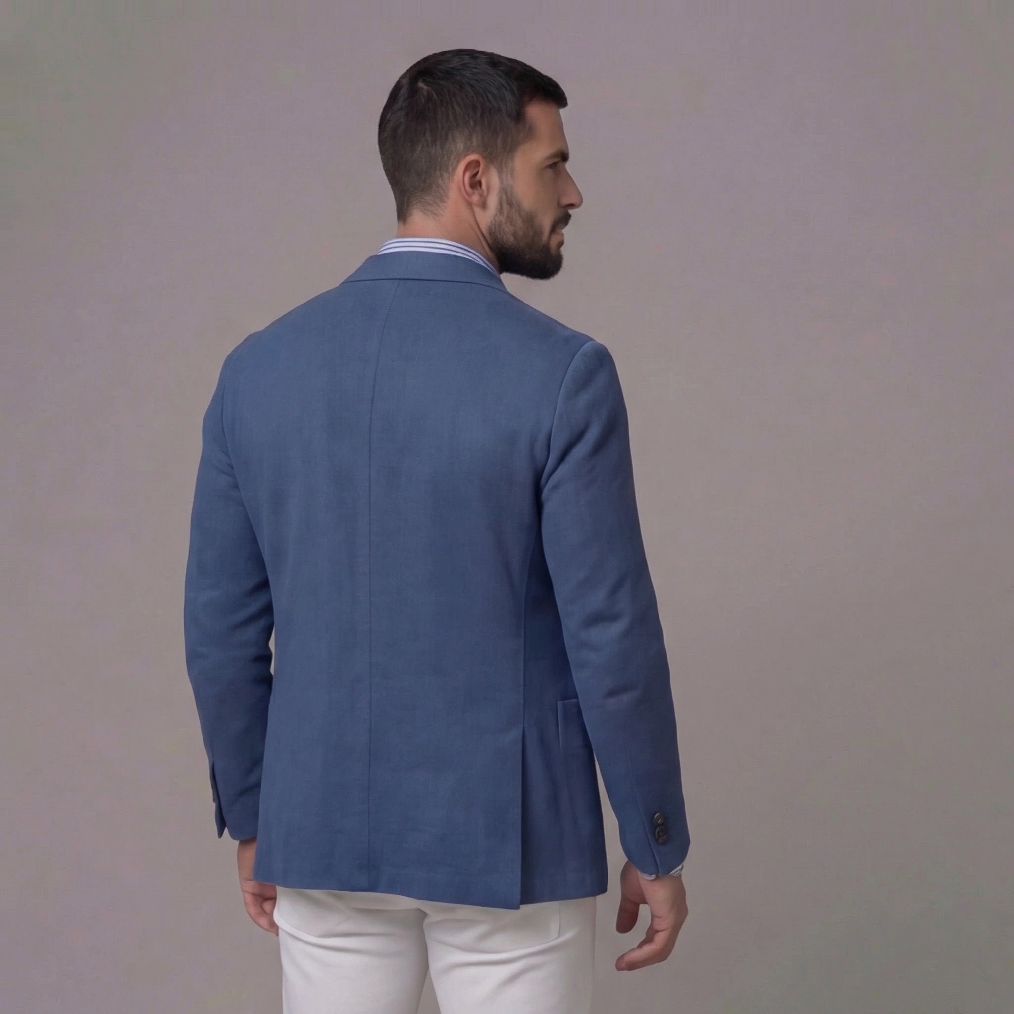Chaqueta de hombre casual sin estructura de manga larga