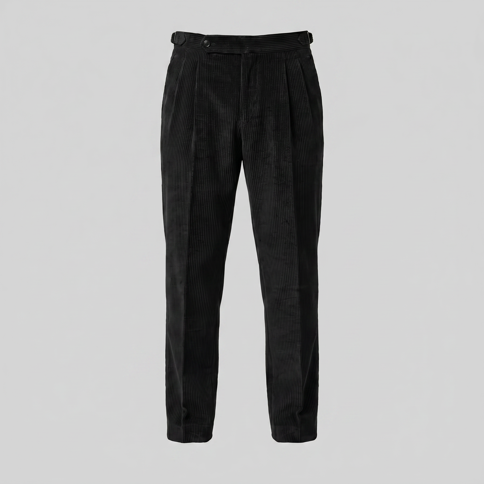 Corduroy Pleated Trousers Heren Tailored Classic Winter