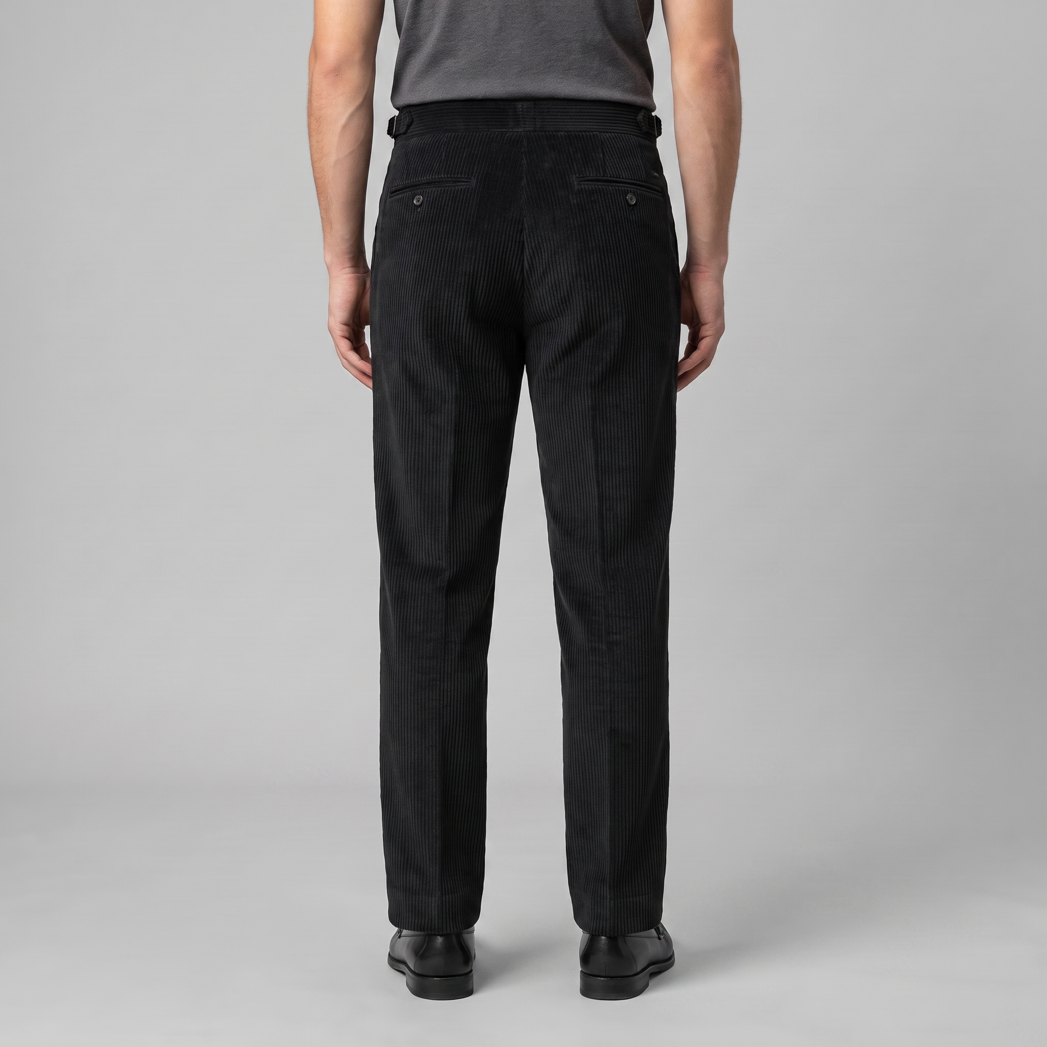 Corduroy Pleated Trousers Heren Tailored Classic Winter