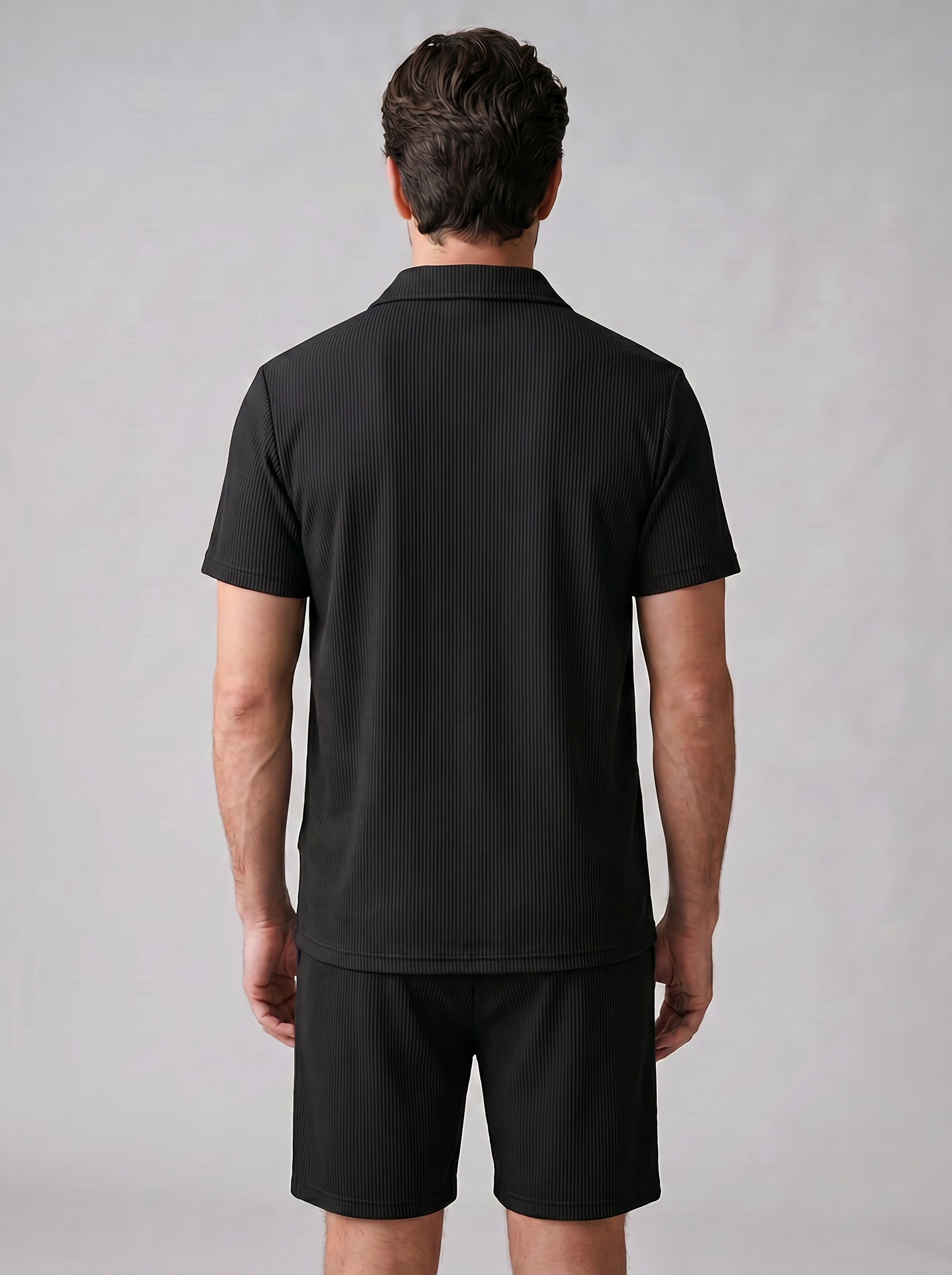 Fløjlsbukser Poloshirt og Shorts Sæt Herre Slim Fit