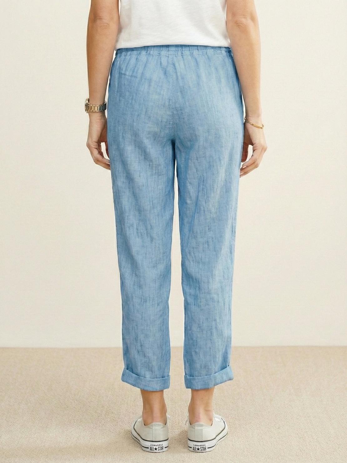 Dame Bukser Slim Fit Snøre Talje Casual Sommer