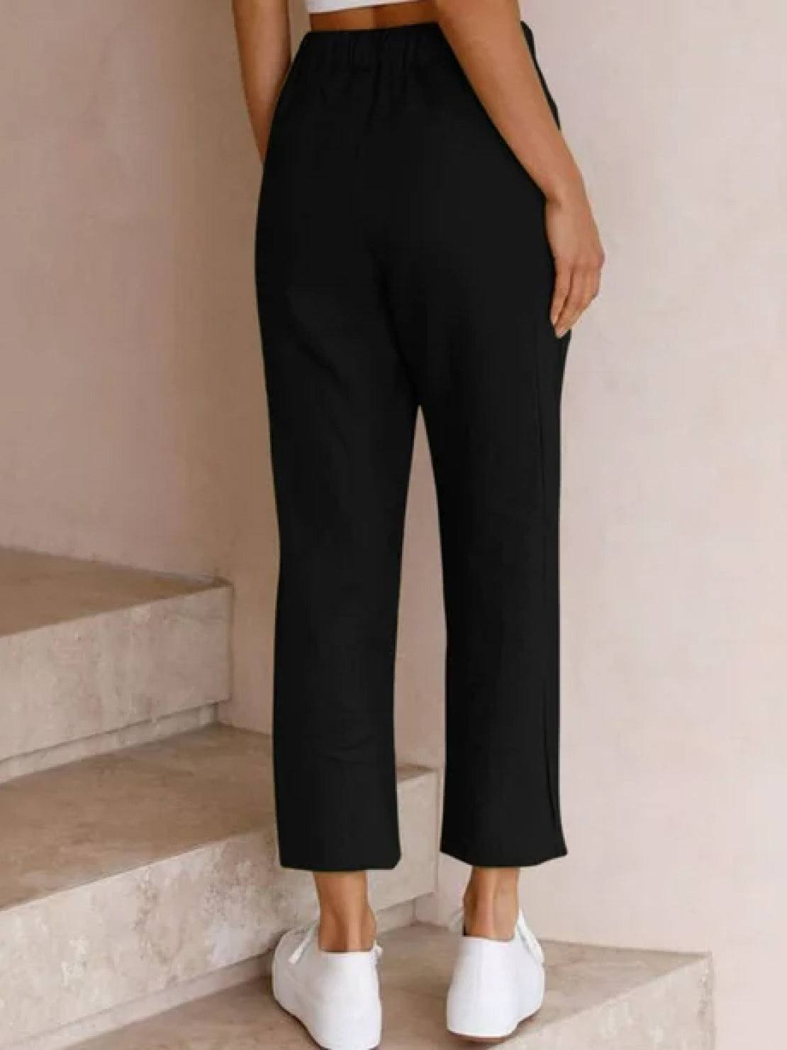 Dame Bukser Slim Fit Snøre Talje Casual Sommer