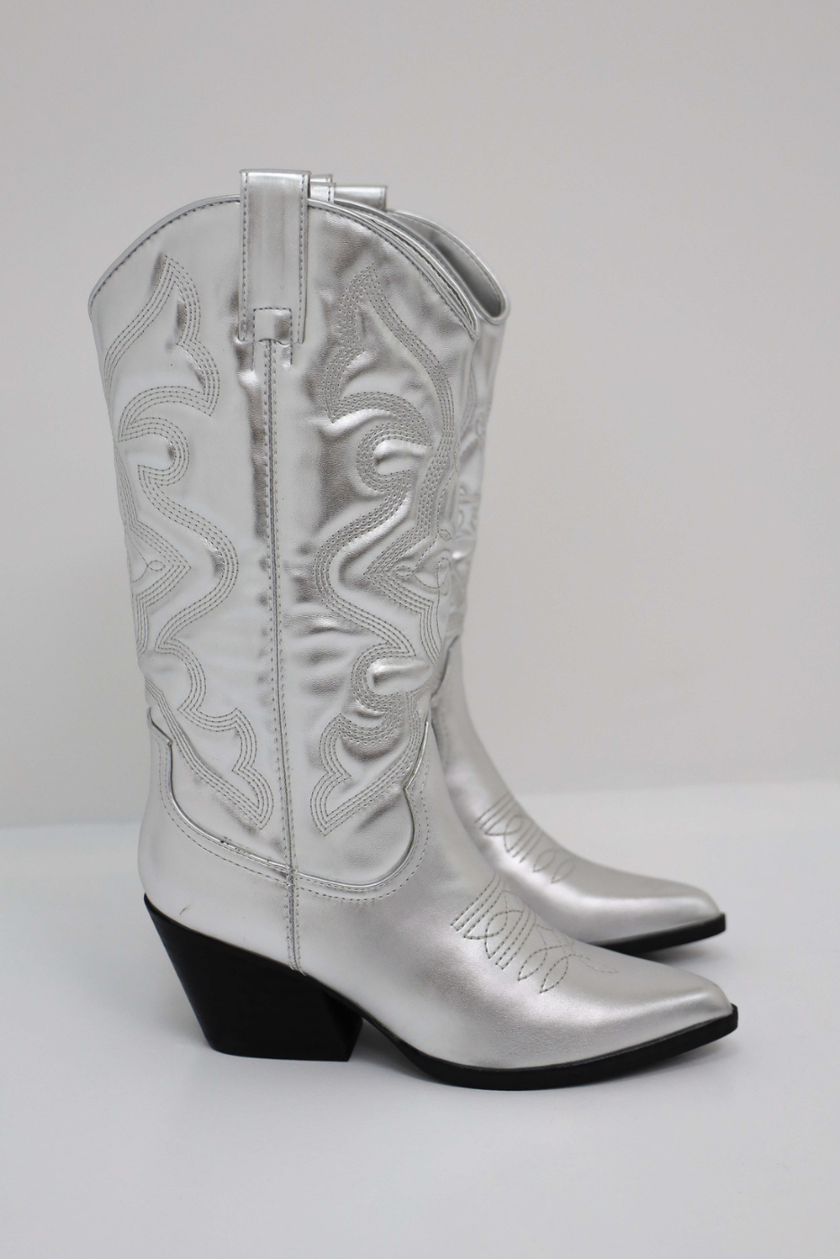 Women's cowboy boots, western pointy toe, block heel