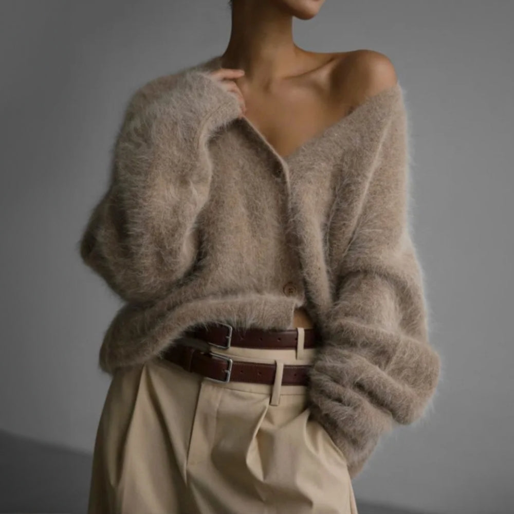 Olivia | Cashmere Cardigan Loose Fit Soft Comfortable Layering Piece 1