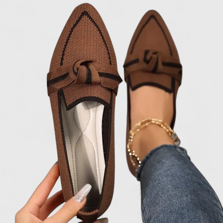 Mocasines Mujer Corte Regular Punta Detalle de Botón Casual Verano