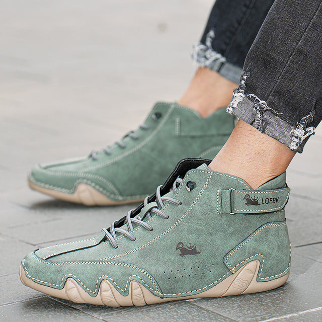 Heren Hoge Sneakers Met Veters En Antislip Zool
