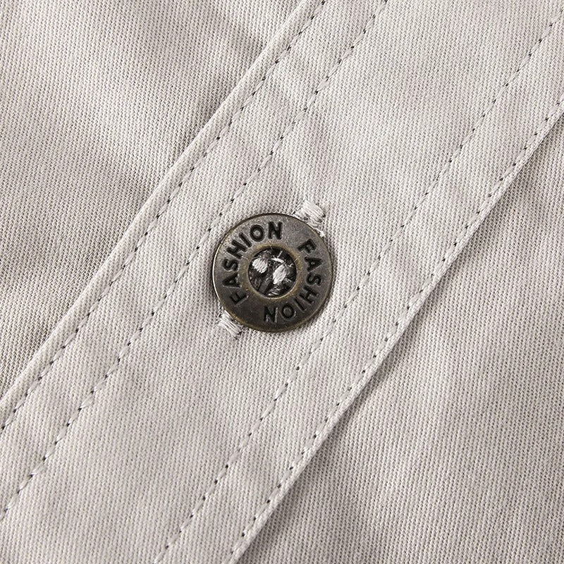Pánská cargo overshirt taktická outdoorová košile s dlouhým rukávem