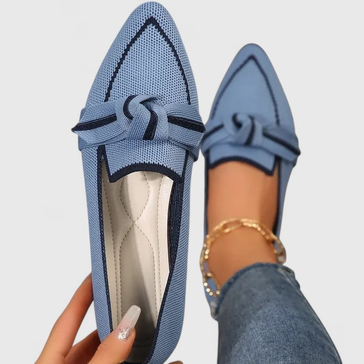 Mocasines Mujer Corte Regular Punta Detalle de Botón Casual Verano