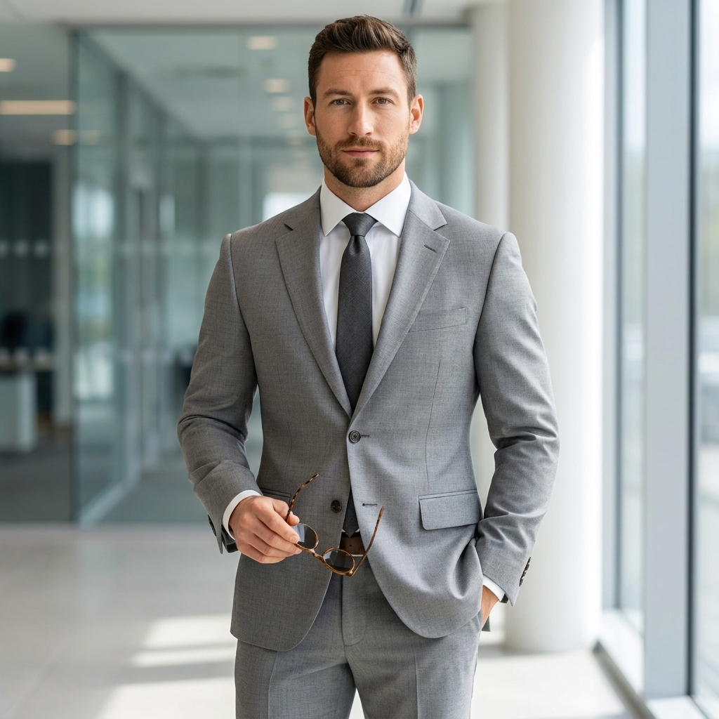 Costume trois pièces homme de luxe avec blazer, gilet et pantalon
