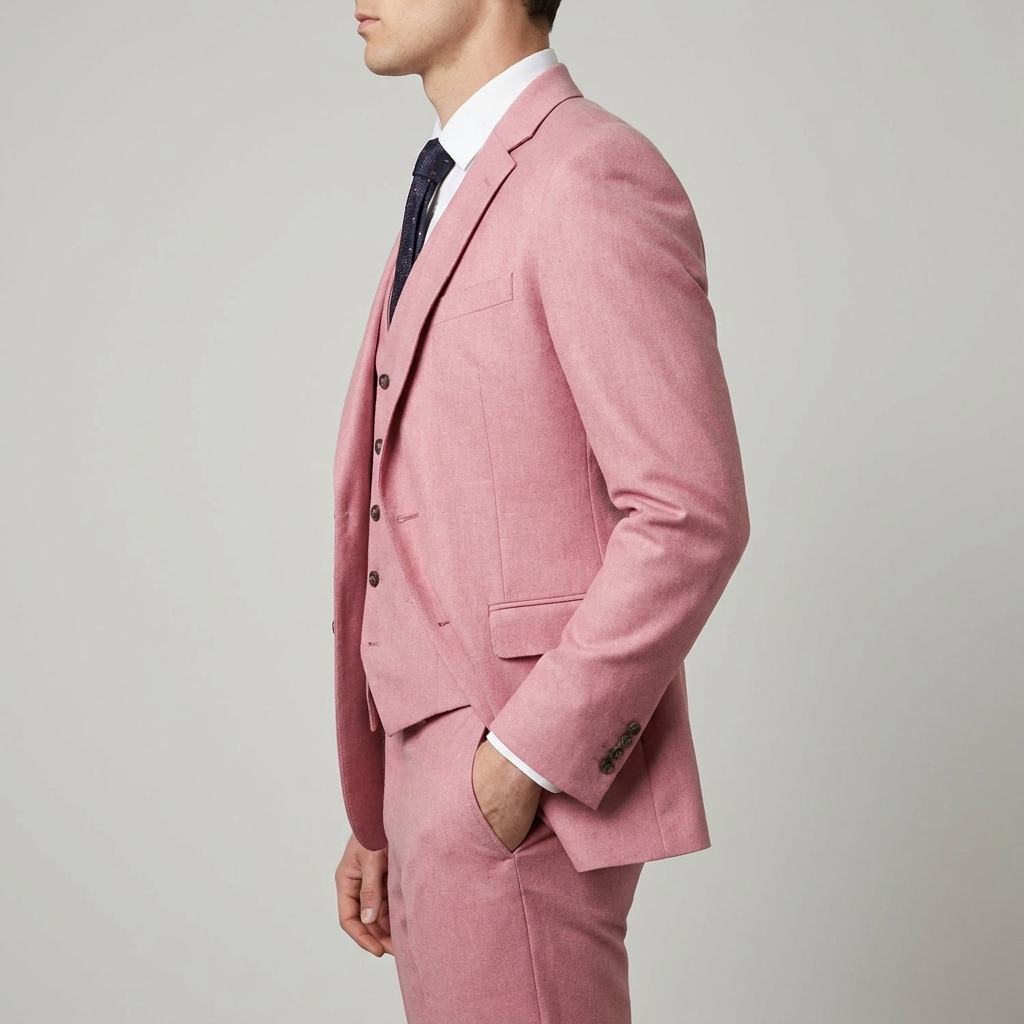 Costume trois pièces homme de luxe avec blazer, gilet et pantalon