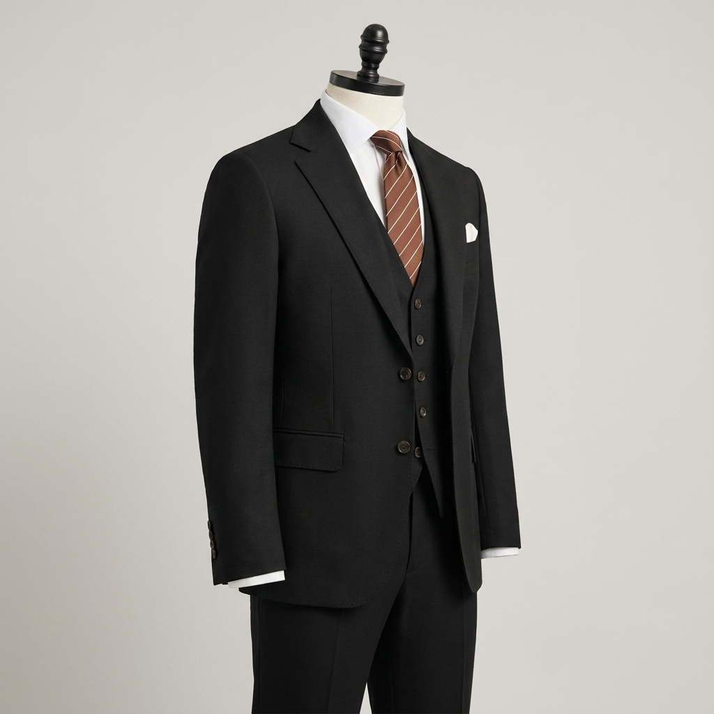 Costume trois pièces homme de luxe avec blazer, gilet et pantalon