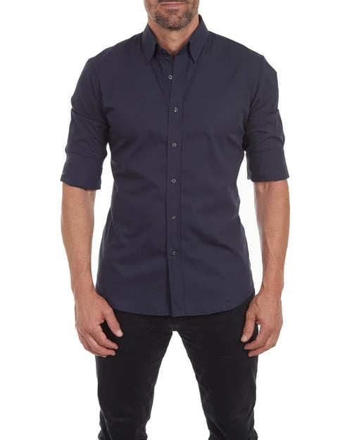 Férfi Oxford ing slim fit stretch cipzárral