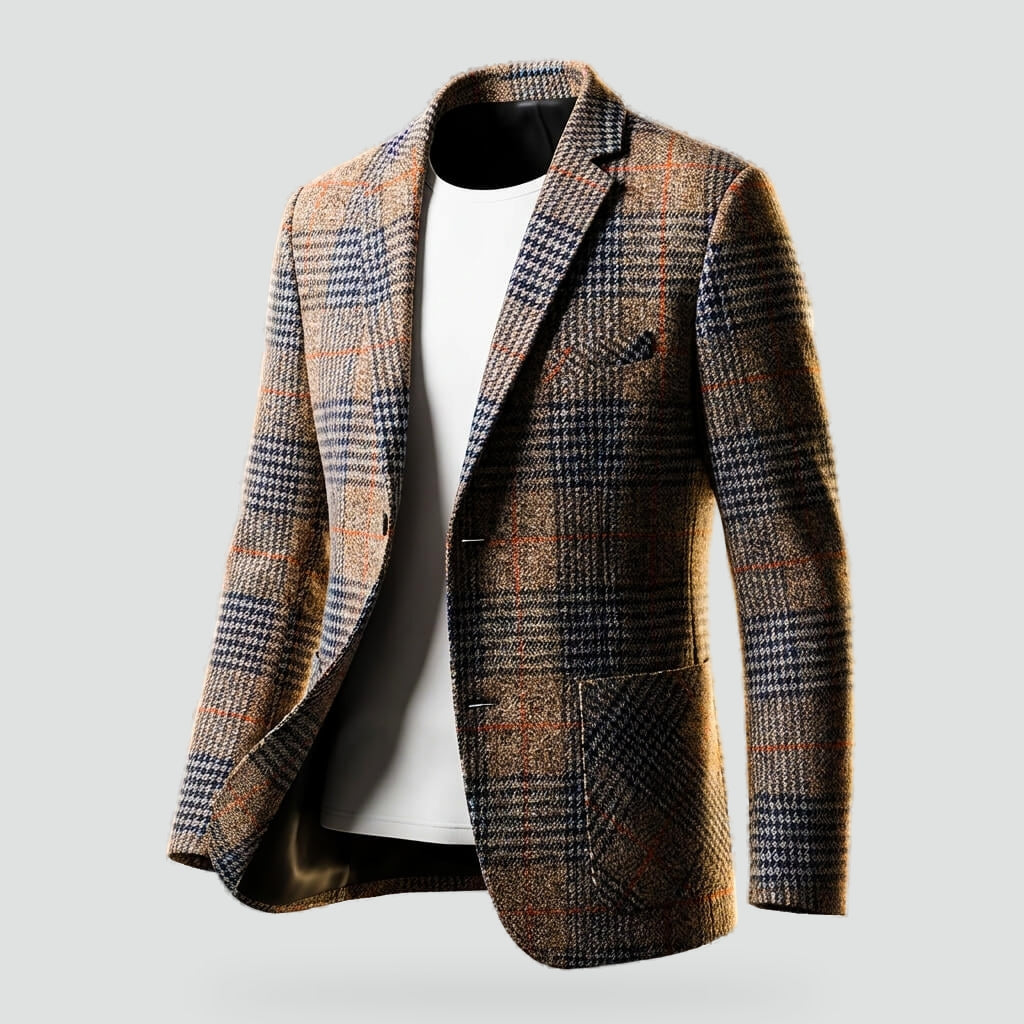 Charles Houndstooth Wool Blazer - York Miller