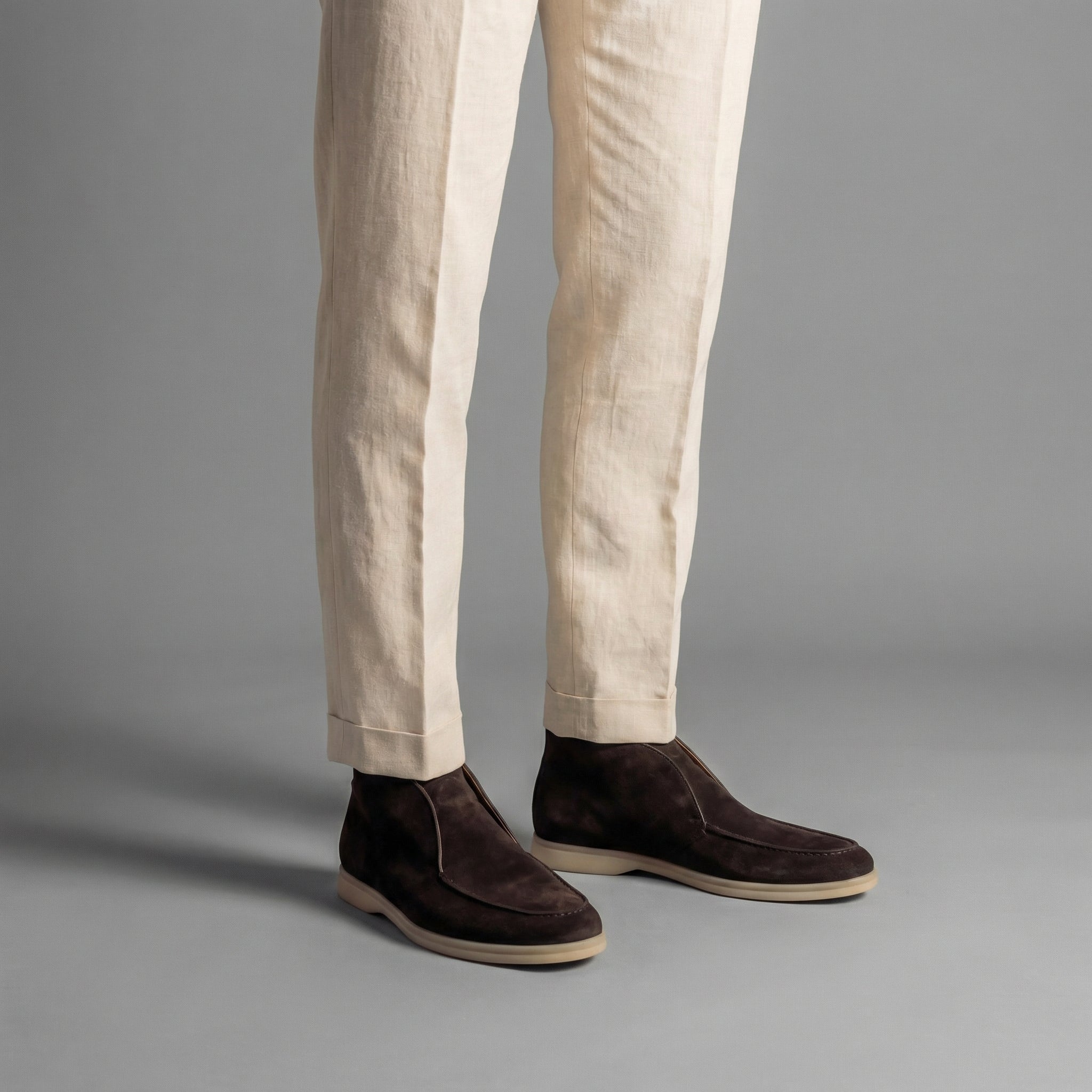 Herre loafers ruskind høj formel casual