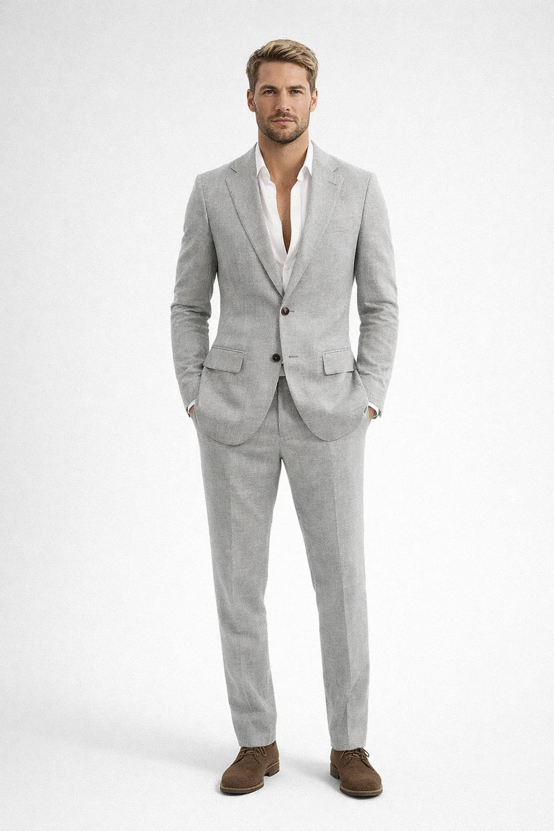 Traje de hombre Slim Fit Blazer Pantalón Formal de negocios