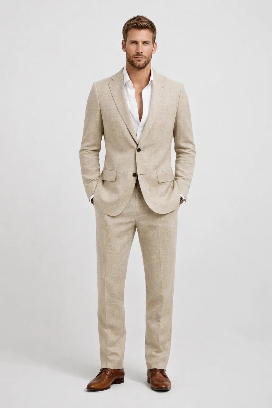 Traje de hombre Slim Fit Blazer Pantalón Formal de negocios