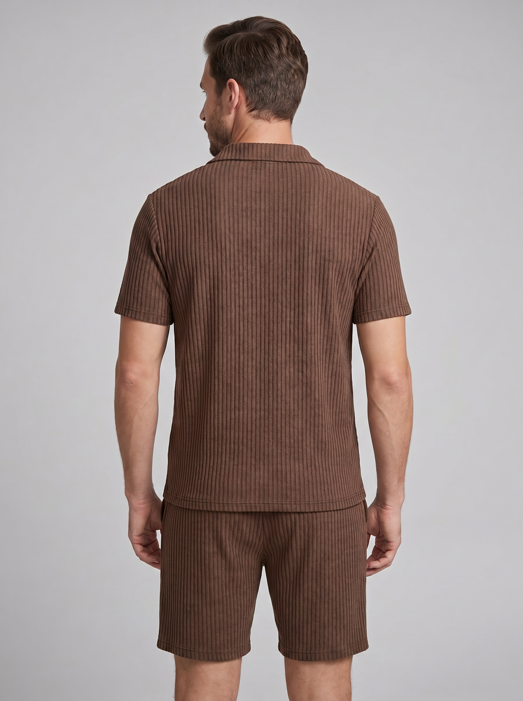 Men's Ribbed Polo Set