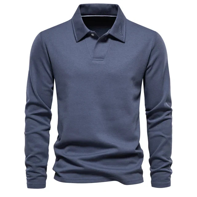Polo de algodão para homem, casual, golfe