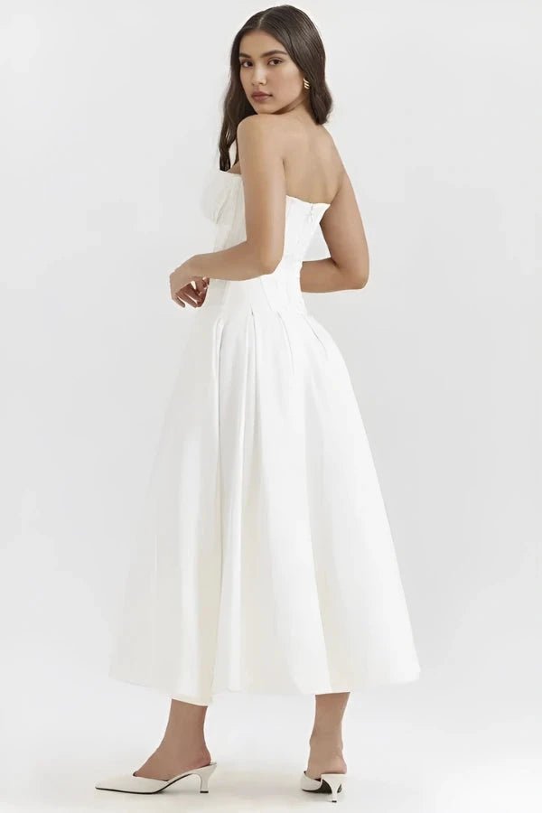 Vestido Mujer Ocasión Falda Voluminosa Formal