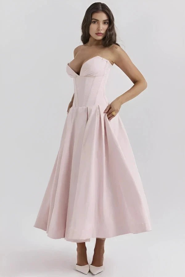 Vestido Mujer Ocasión Falda Voluminosa Formal