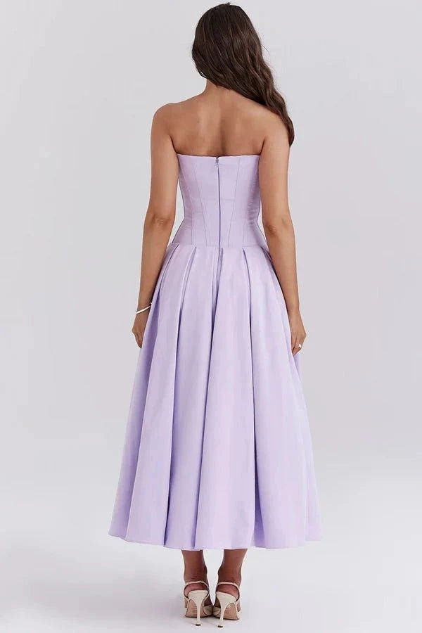 Vestido Mujer Ocasión Falda Voluminosa Formal