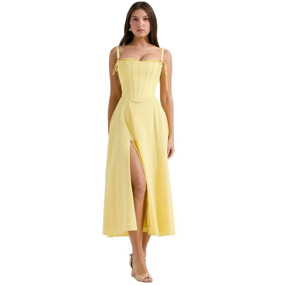 Vestido Mujer Ocasión Falda Voluminosa Formal