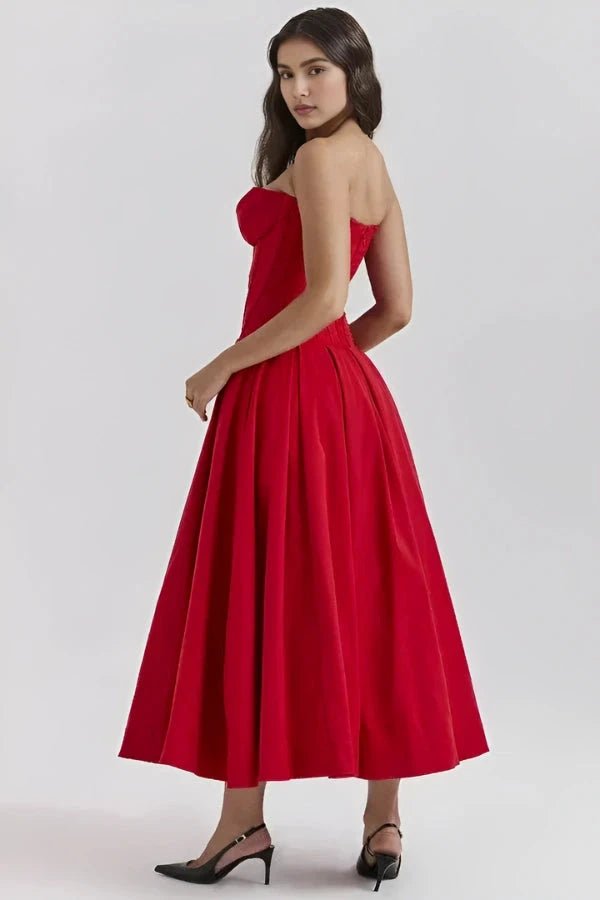 Vestido Mujer Ocasión Falda Voluminosa Formal
