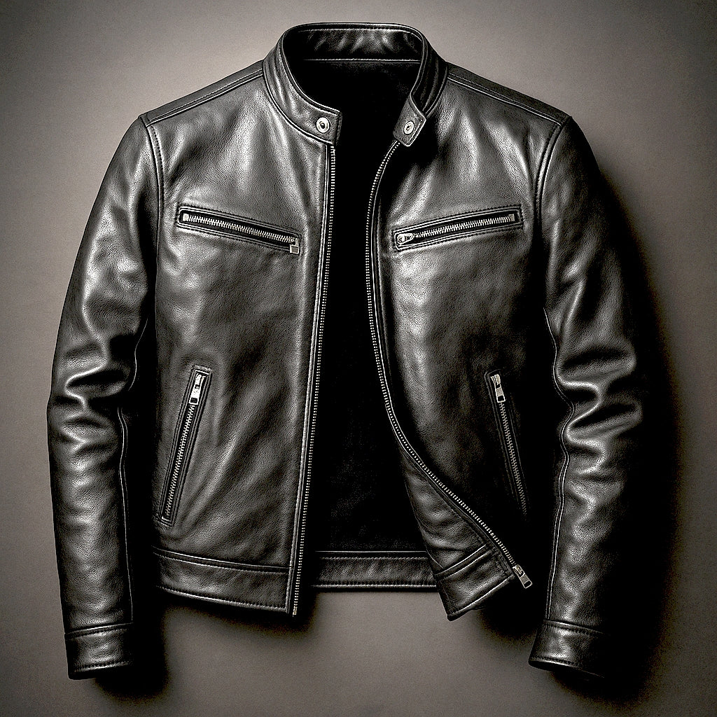 Alton | Brown Leather Jacket Mens Vintage Tailored Fit Durable Classic Style 2