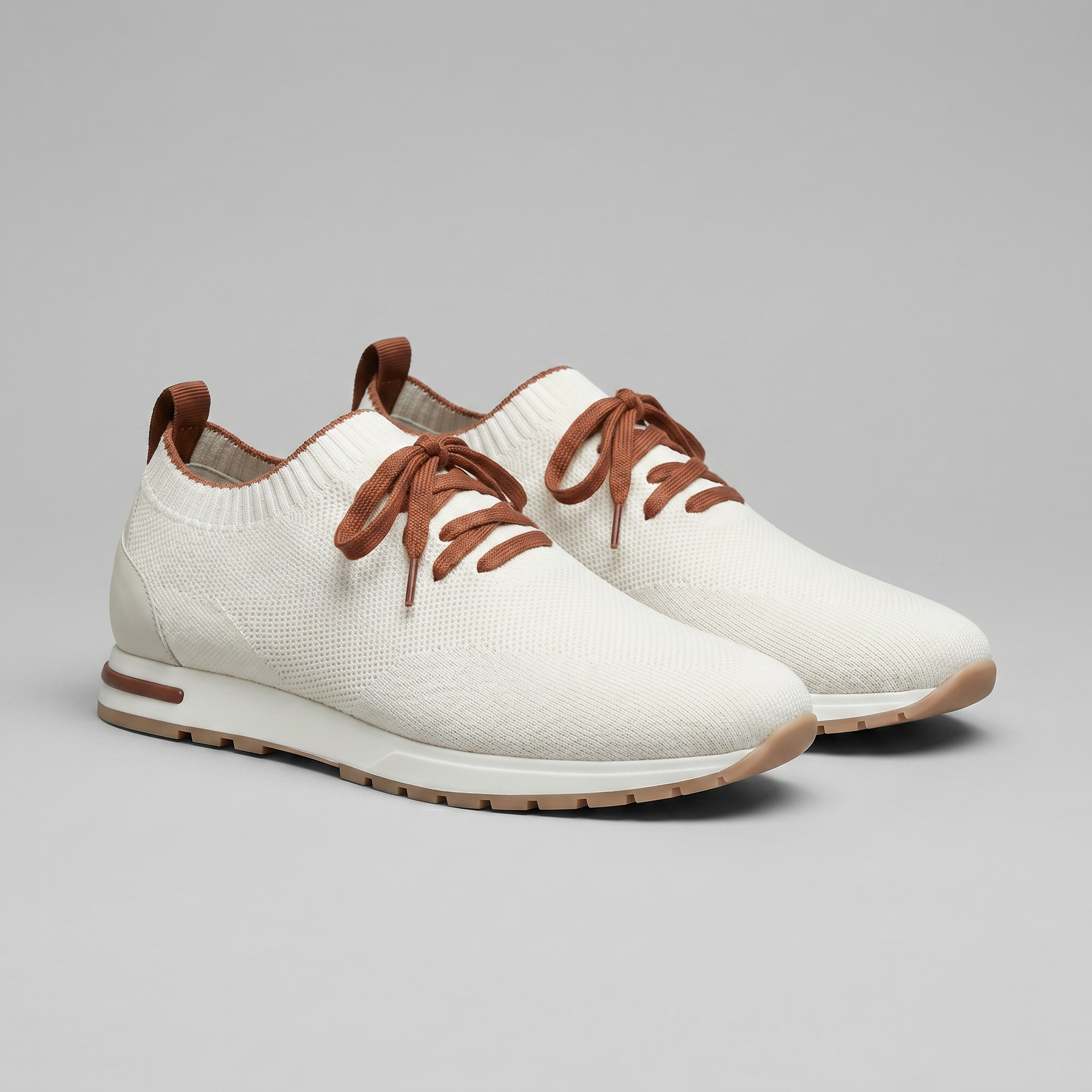 Zapatillas de punto con cordones para hombre casuales