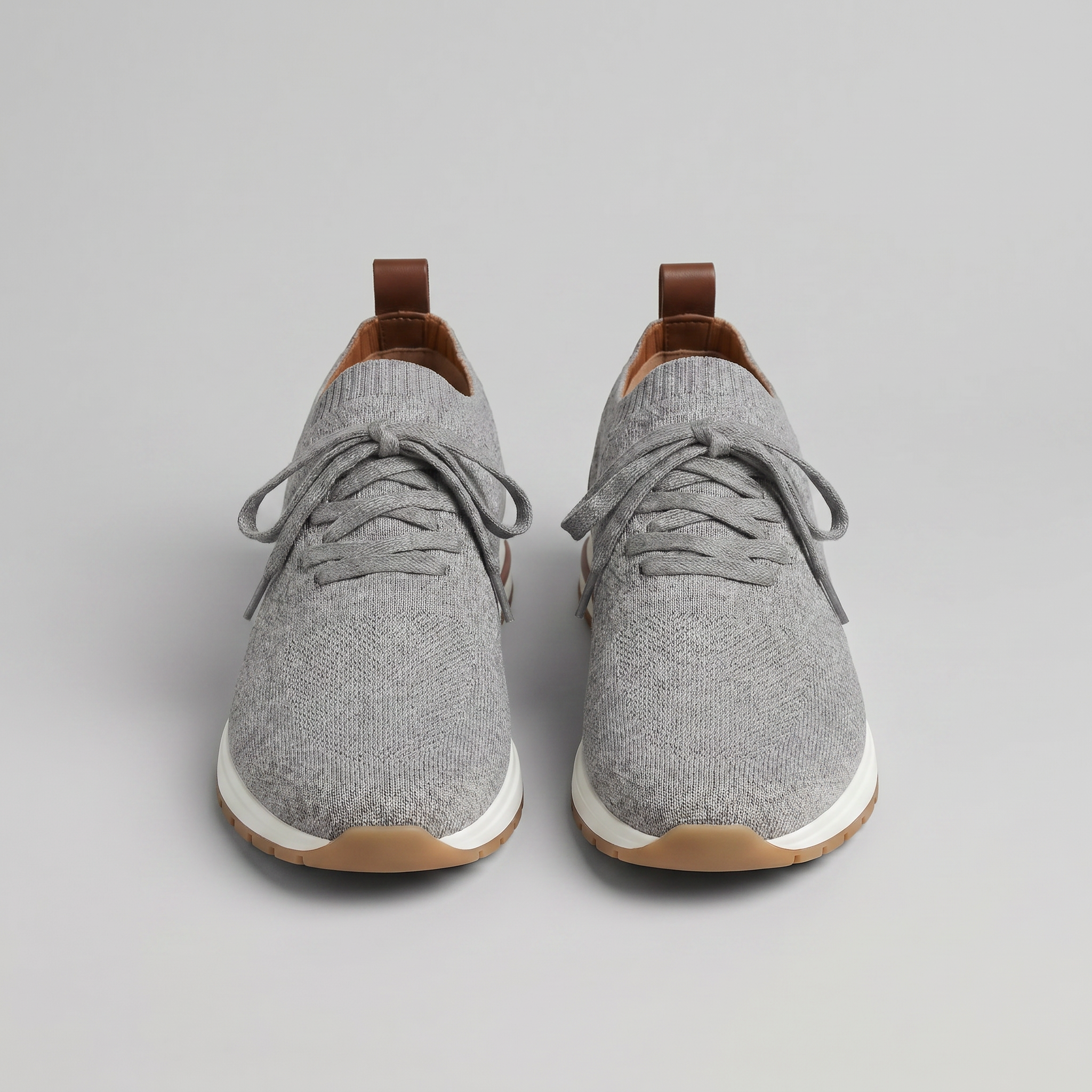 Zapatillas de punto con cordones para hombre casuales
