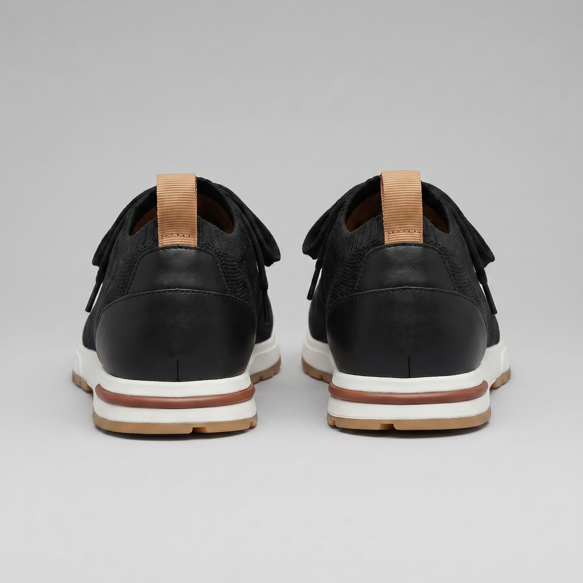 Zapatillas de punto con cordones para hombre casuales