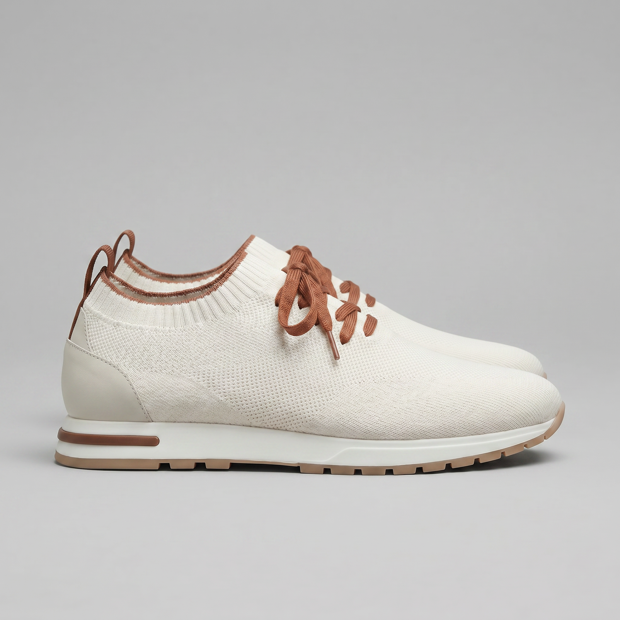 Zapatillas de punto con cordones para hombre casuales