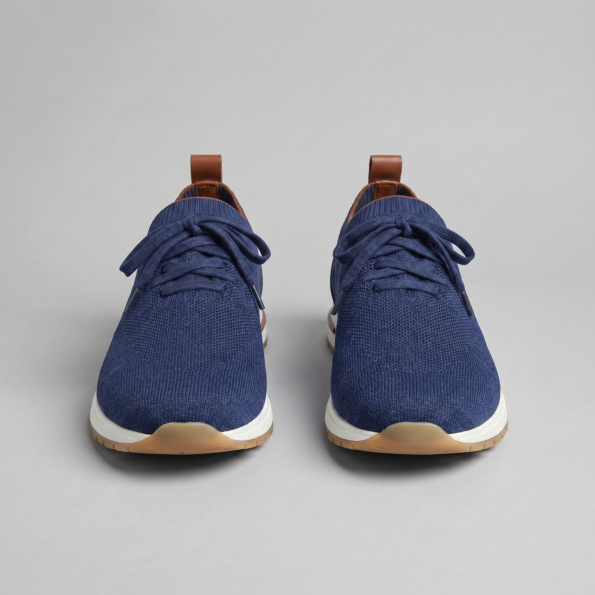 Zapatillas de punto con cordones para hombre casuales