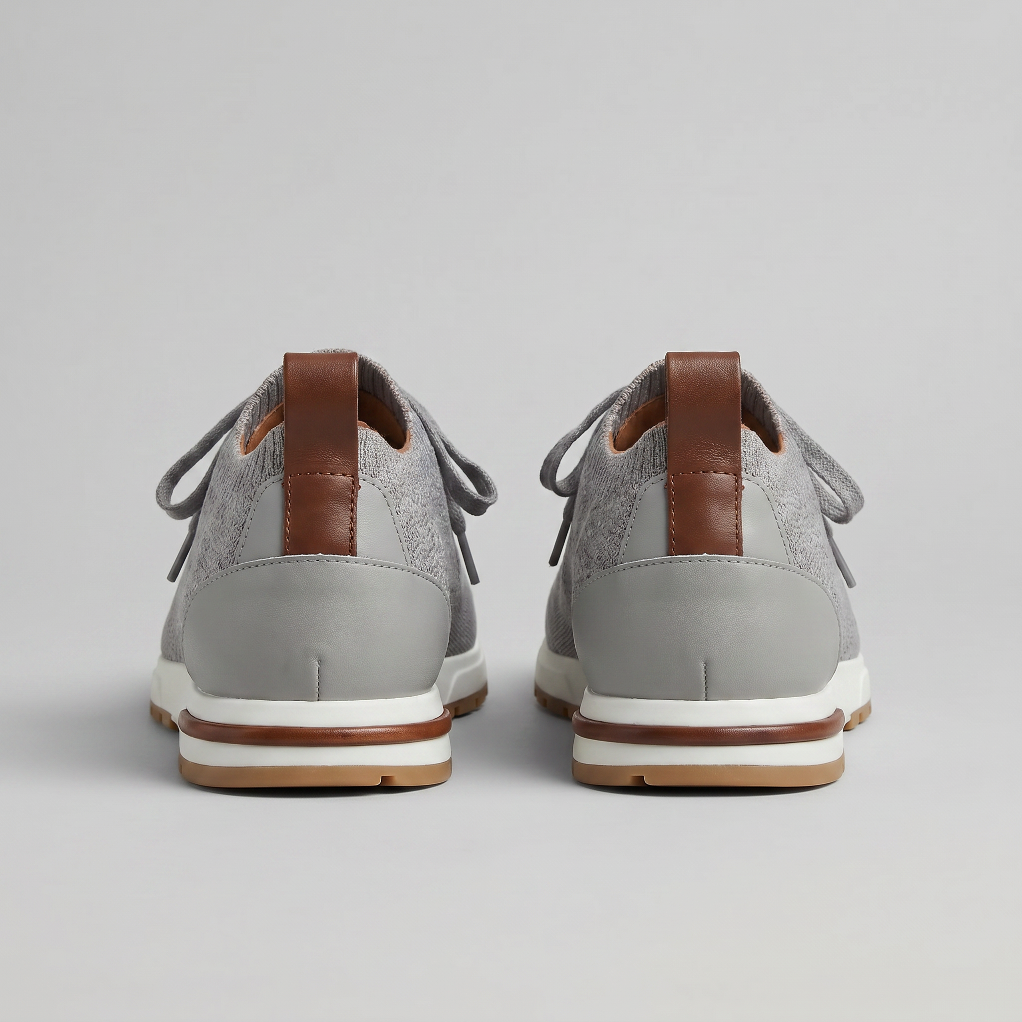 Zapatillas de punto con cordones para hombre casuales