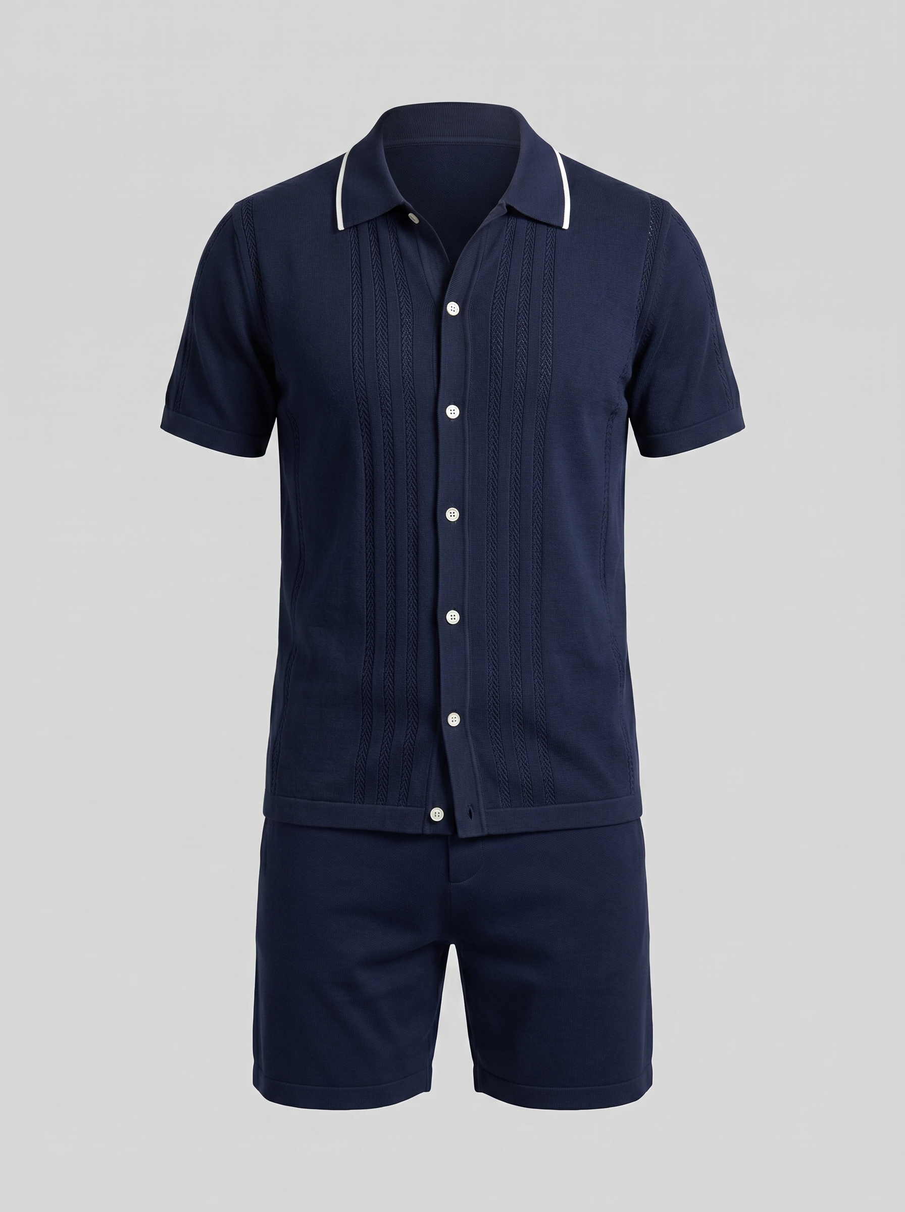 Conjunto Malha Dois Peças Homem Cintura Elástica Casual