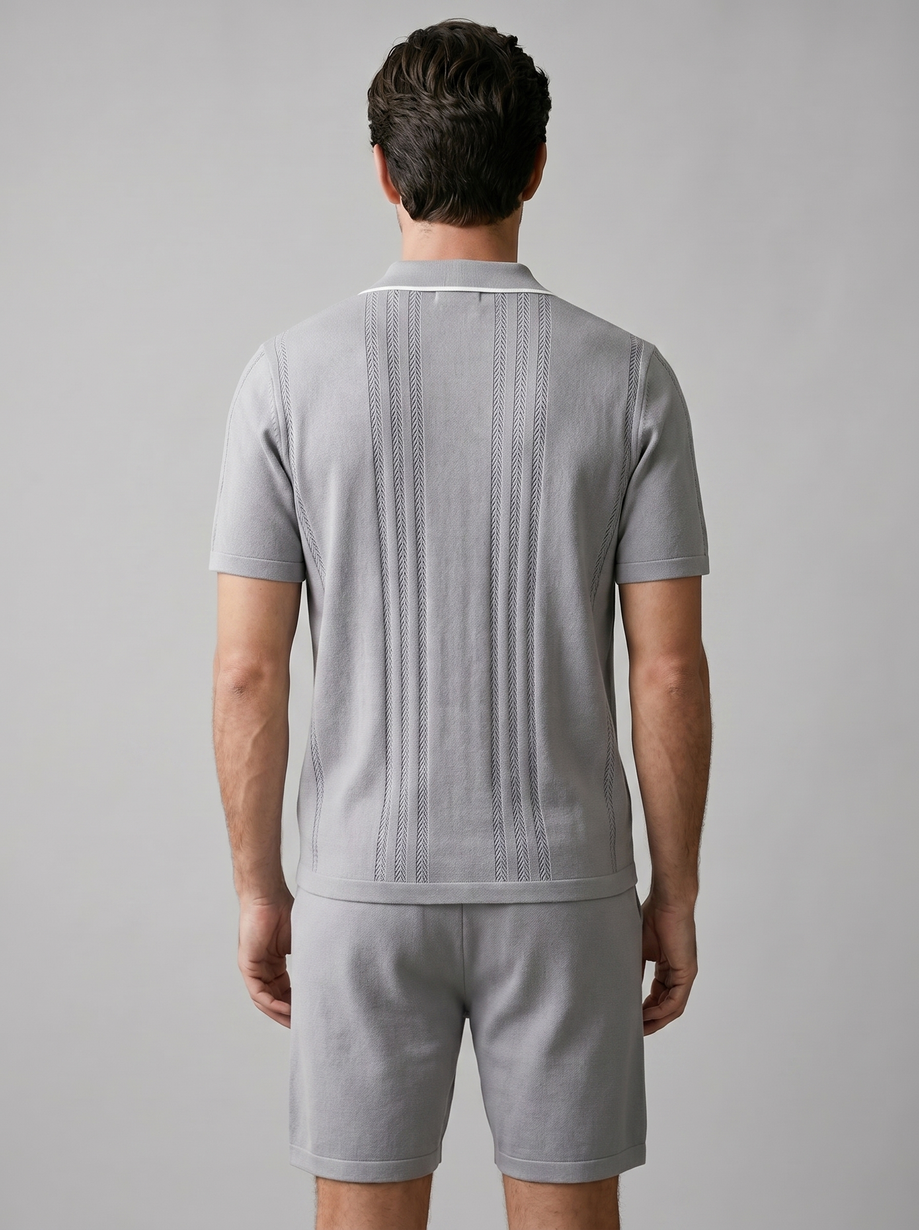 Conjunto Malha Dois Peças Homem Cintura Elástica Casual