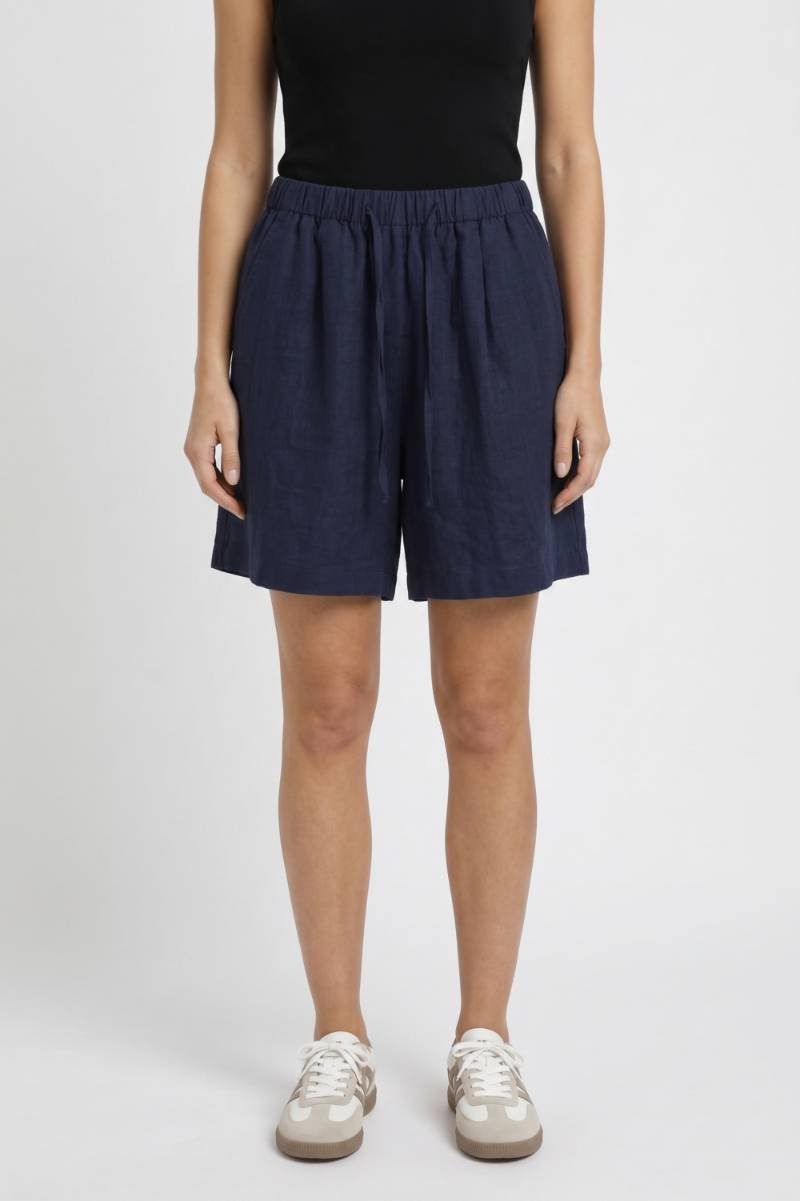Pantalones cortos para mujer, ajuste suelto, cintura elástica, casual