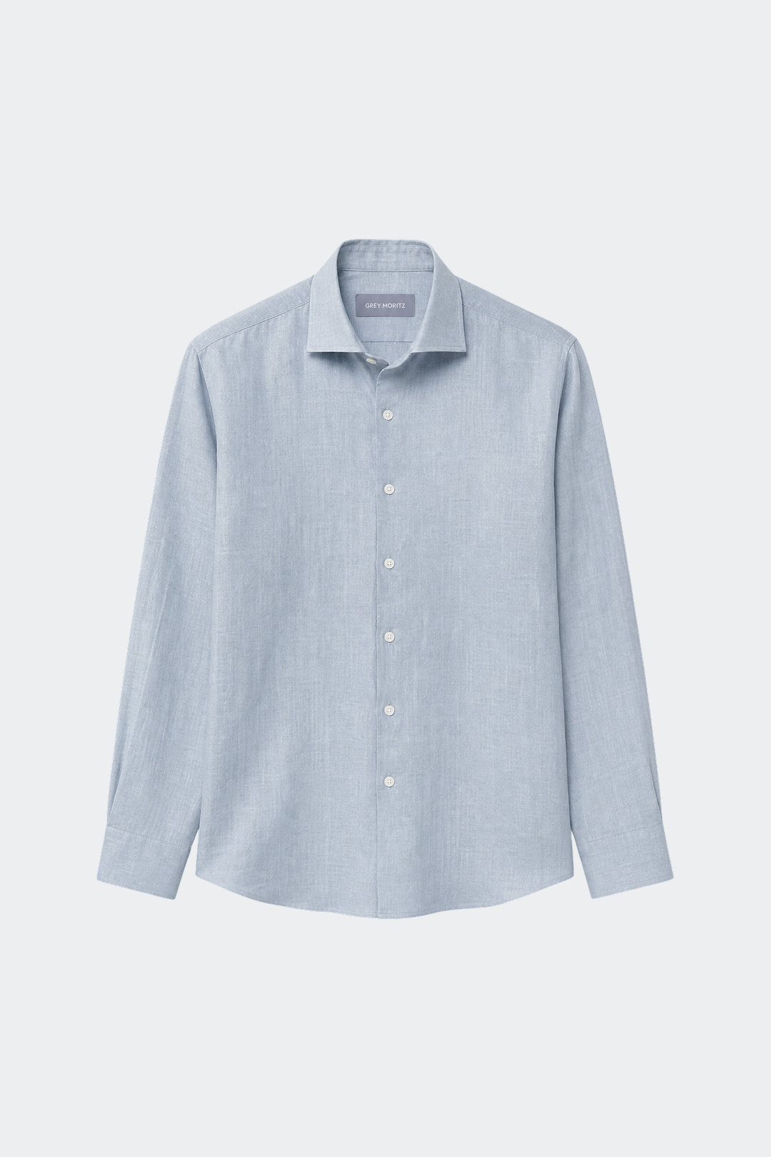 Linned skjorte til herrer, relaxed fit, spread krave